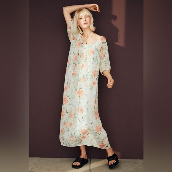 H&M Long V-neck Dress New - Picture 4 of 6